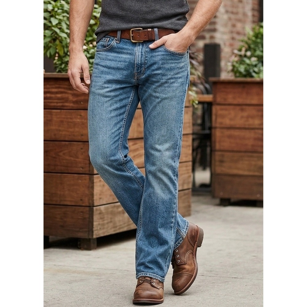 Levi Strauss Signature Men's Bootcut Jeans Ultimate Flex 30x32 Blue Denim‎ NWT